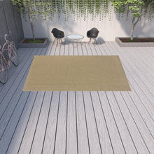 9' X 13' Sand Stain Resistant Indoor Outdoor Area Rug