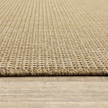 8' Round Sand Round Stain Resistant Indoor Outdoor Area Rug