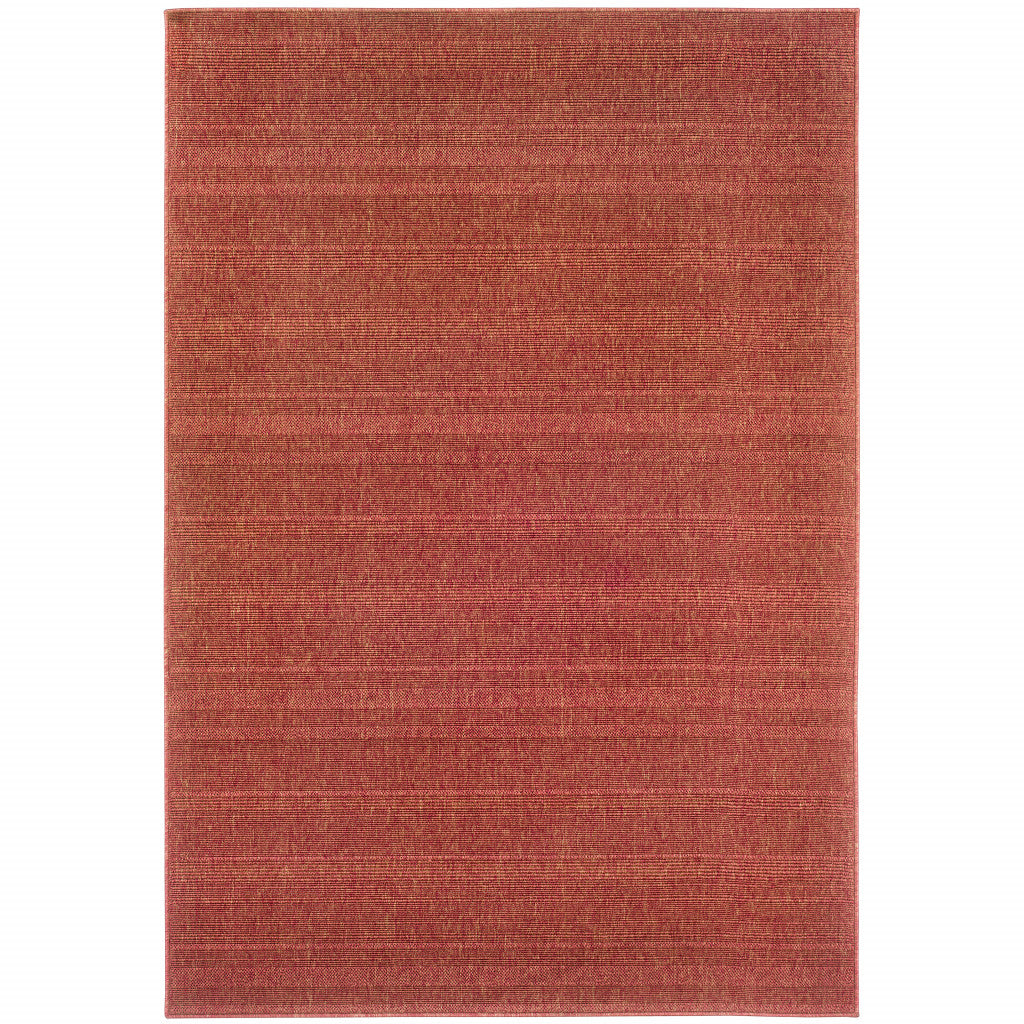 3' X 5' Red Stain Resistant Indoor Outdoor Area Rug
