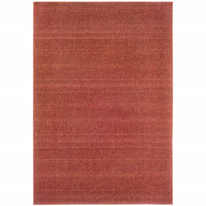 4' X 6' Red Stain Resistant Indoor Outdoor Area Rug
