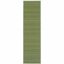 2' X 8' Green Stain Resistant Indoor Outdoor Area Rug