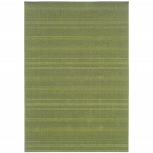 5' X 8' Green Stain Resistant Indoor Outdoor Area Rug