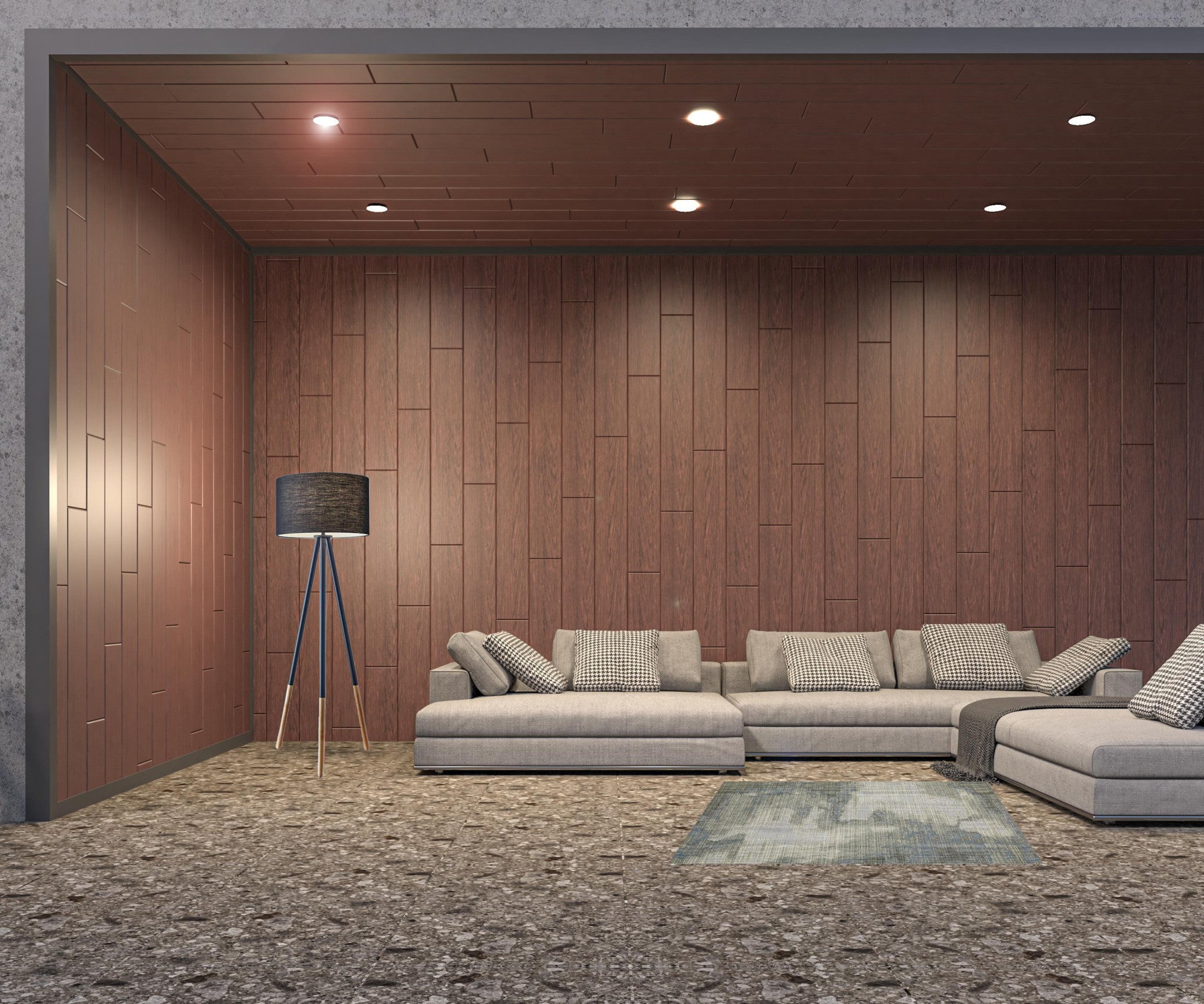 3' X 5' Grey Abstract Stain Resistant Indoor Outdoor Area Rug