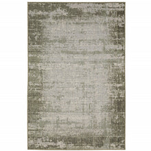 3' X 5' Green Abstract Stain Resistant Indoor Outdoor Area Rug