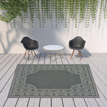 8' X 11' Grey Stain Resistant Indoor Outdoor Area Rug