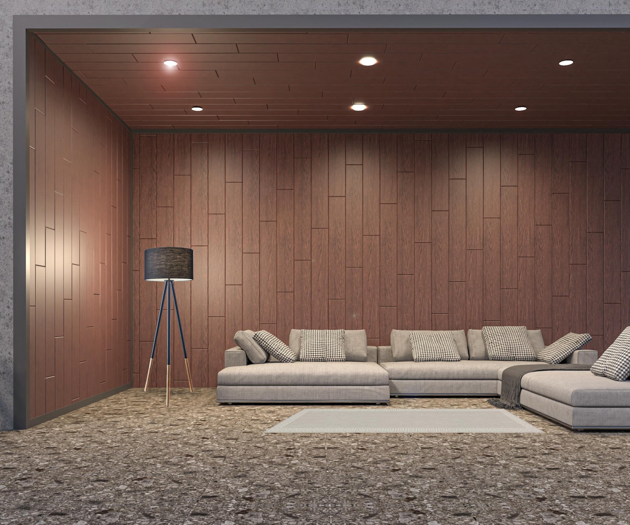 2' X 7' Grey Stain Resistant Indoor Outdoor Area Rug