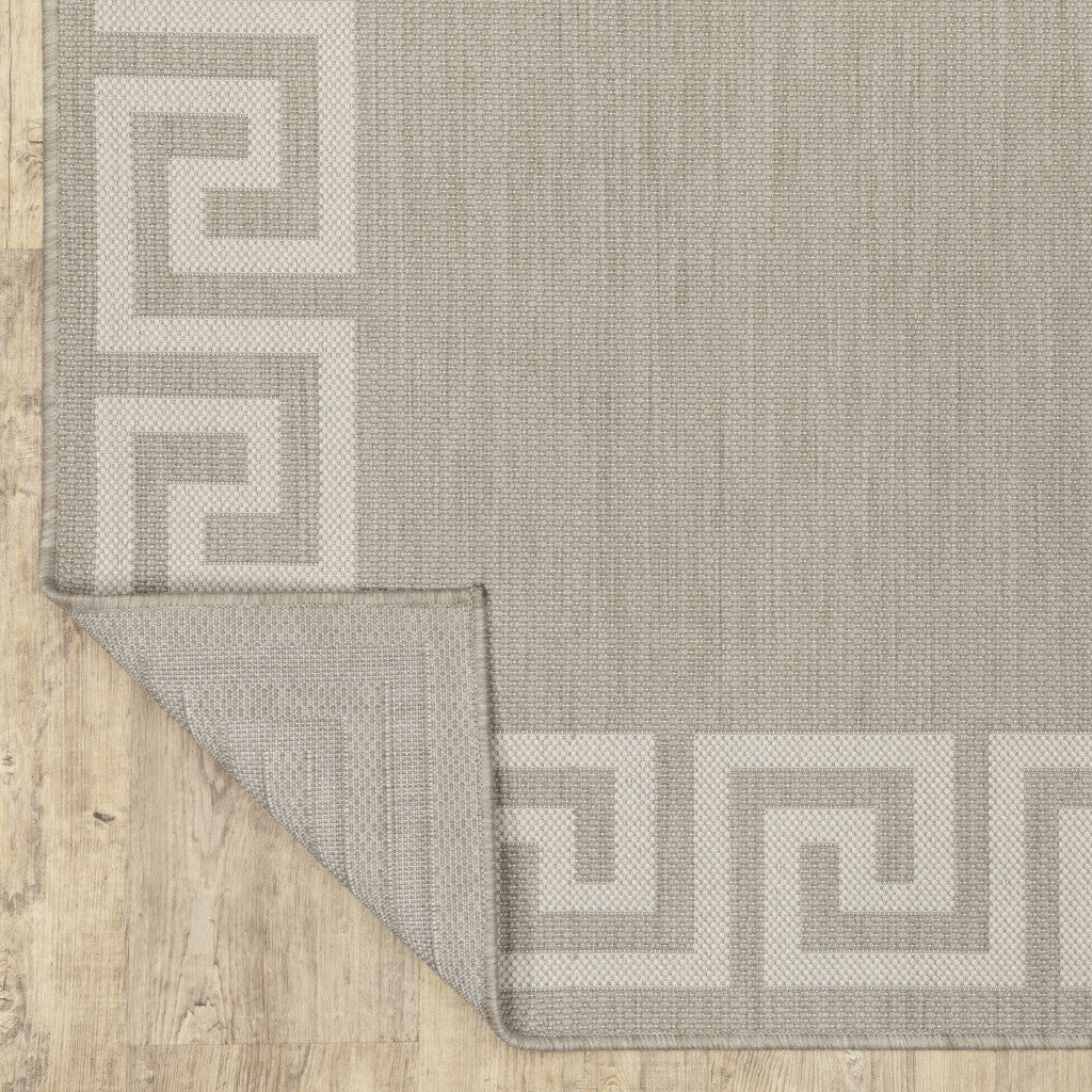 2' X 7' Grey Stain Resistant Indoor Outdoor Area Rug