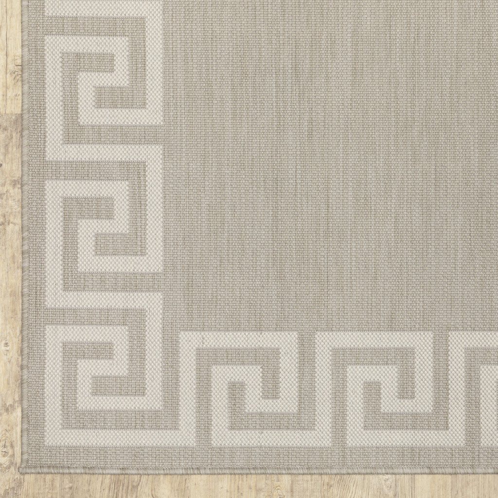 2' X 7' Grey Stain Resistant Indoor Outdoor Area Rug