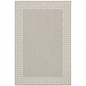 8' X 10' Grey Stain Resistant Indoor Outdoor Area Rug