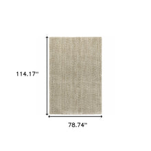 6' X 9' Stone Shag Power Loom Stain Resistant Area Rug