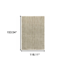 10' X 13' Stone Shag Power Loom Stain Resistant Area Rug