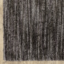 5' X 8' Charcoal Shag Power Loom Stain Resistant Area Rug