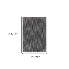 6' X 9' Charcoal Shag Power Loom Stain Resistant Area Rug