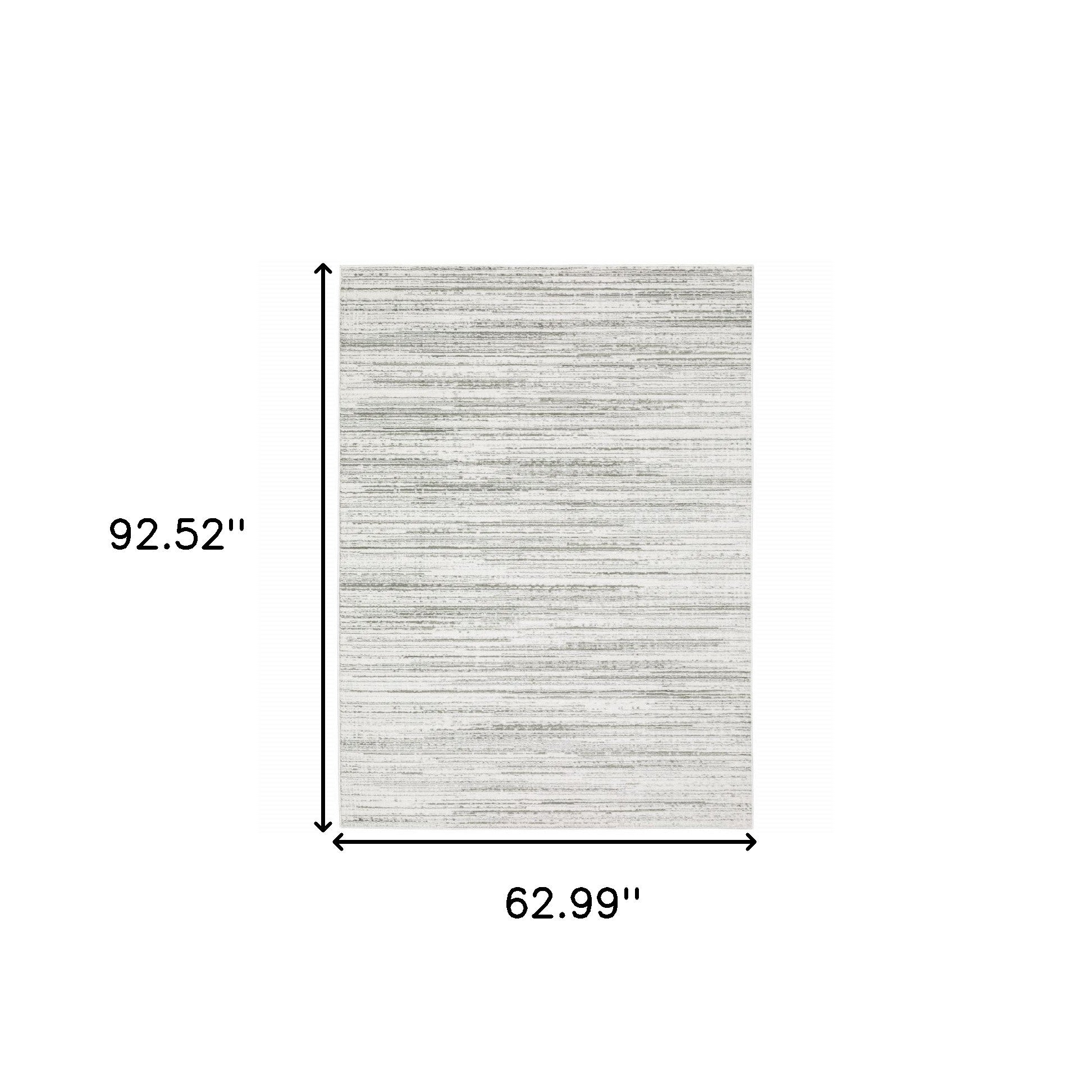 5' X 8' White And Grey Abstract Power Loom Stain Resistant Area Rug