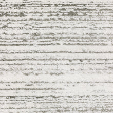 5' X 8' White And Grey Abstract Power Loom Stain Resistant Area Rug