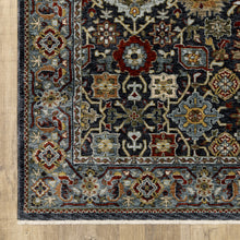 2' X 8' Blue Red Beige Orange Green And Rust Oriental Power Loom Stain Resistant Runner Rug With Fringe