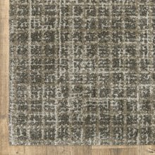 2' X 8' Grey Tan And Beige Geometric Power Loom Stain Resistant Runner Rug