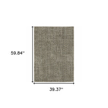 3' X 5' Grey Tan And Beige Geometric Power Loom Stain Resistant Area Rug