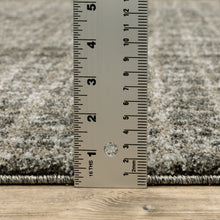 5' X 8' Grey Tan And Beige Geometric Power Loom Stain Resistant Area Rug