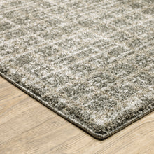 8' X 11' Grey Tan And Beige Geometric Power Loom Stain Resistant Area Rug
