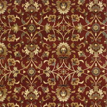 4' X 6' Red Floral Power Loom Stain Resistant Area Rug