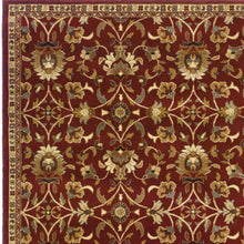 10' X 13' Red Floral Power Loom Stain Resistant Area Rug