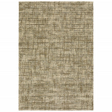 8' X 11' Beige Brown Tan And Blue Green Abstract Power Loom Stain Resistant Area Rug