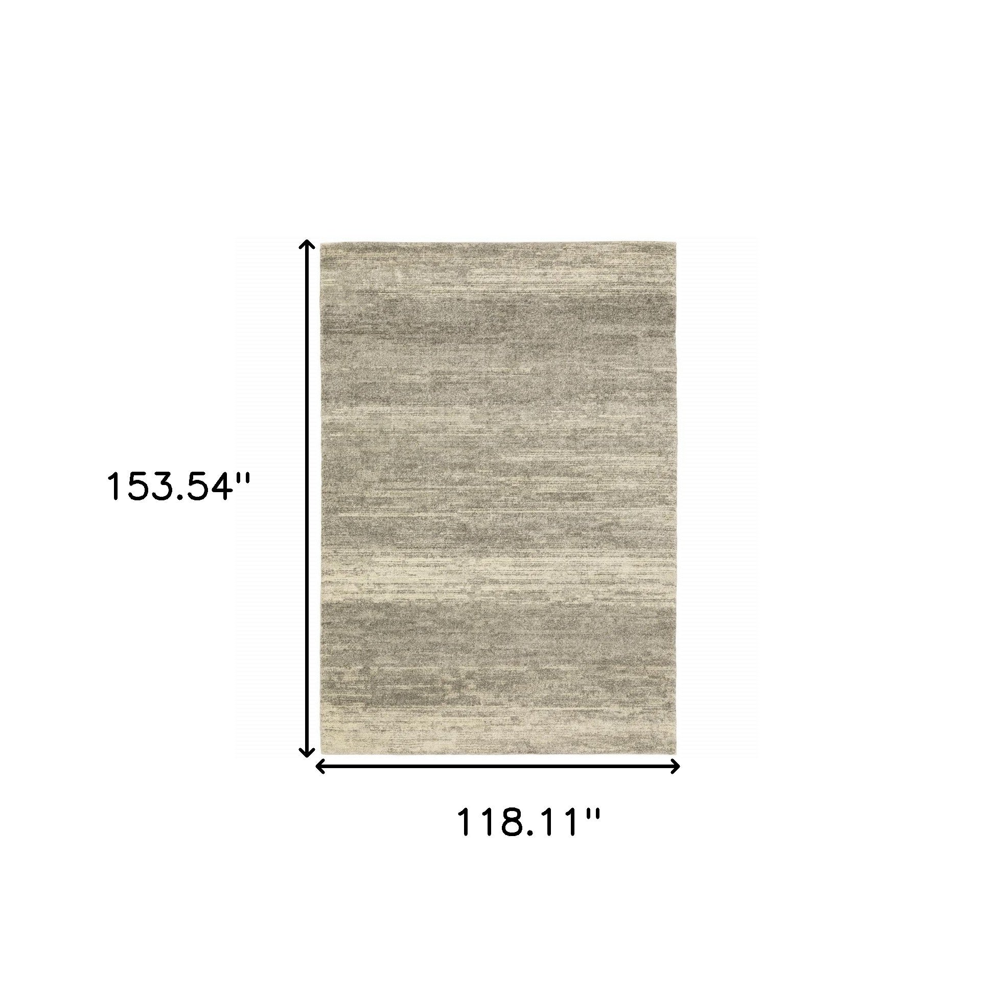 10' X 13' Grey Beige And Tan Abstract Power Loom Stain Resistant Area Rug
