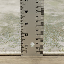 6' X 9' Beige Grey Brown And Sage Green Abstract Power Loom Stain Resistant Area Rug