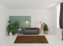 6' X 9' Brown Shag Tufted Handmade Stain Resistant Area Rug