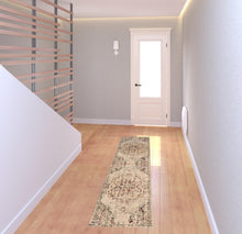 2' X 8' Grey Rust Deep Teal Beige And Orange Oriental Power Loom Stain Resistant Runner Rug