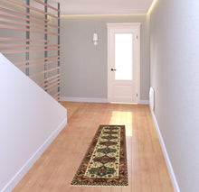 2' X 6' Brick Red Orange Rust Beige Gold Pale Blue Olive Navy And Black Oriental Power Loom Runner Rug With Fringe