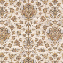 3' X 5' Rust And Ivory Oriental Power Loom Stain Resistant Area Rug With Fringe