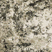 6' X 9' Charcoal Grey And Beige Abstract Power Loom Stain Resistant Area Rug