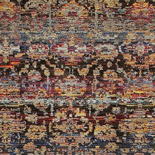 2' X 8' Multi And Blue Abstract Power Loom Stain Resistant Runner Rug