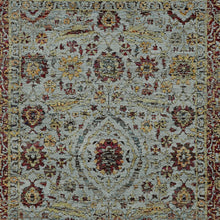 8' X 10' Blue Red Green And Gold Oriental Power Loom Stain Resistant Area Rug