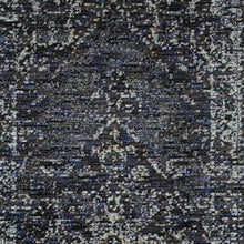 2' X 8' Blue And Brown Oriental Power Loom Stain Resistant Runner Rug