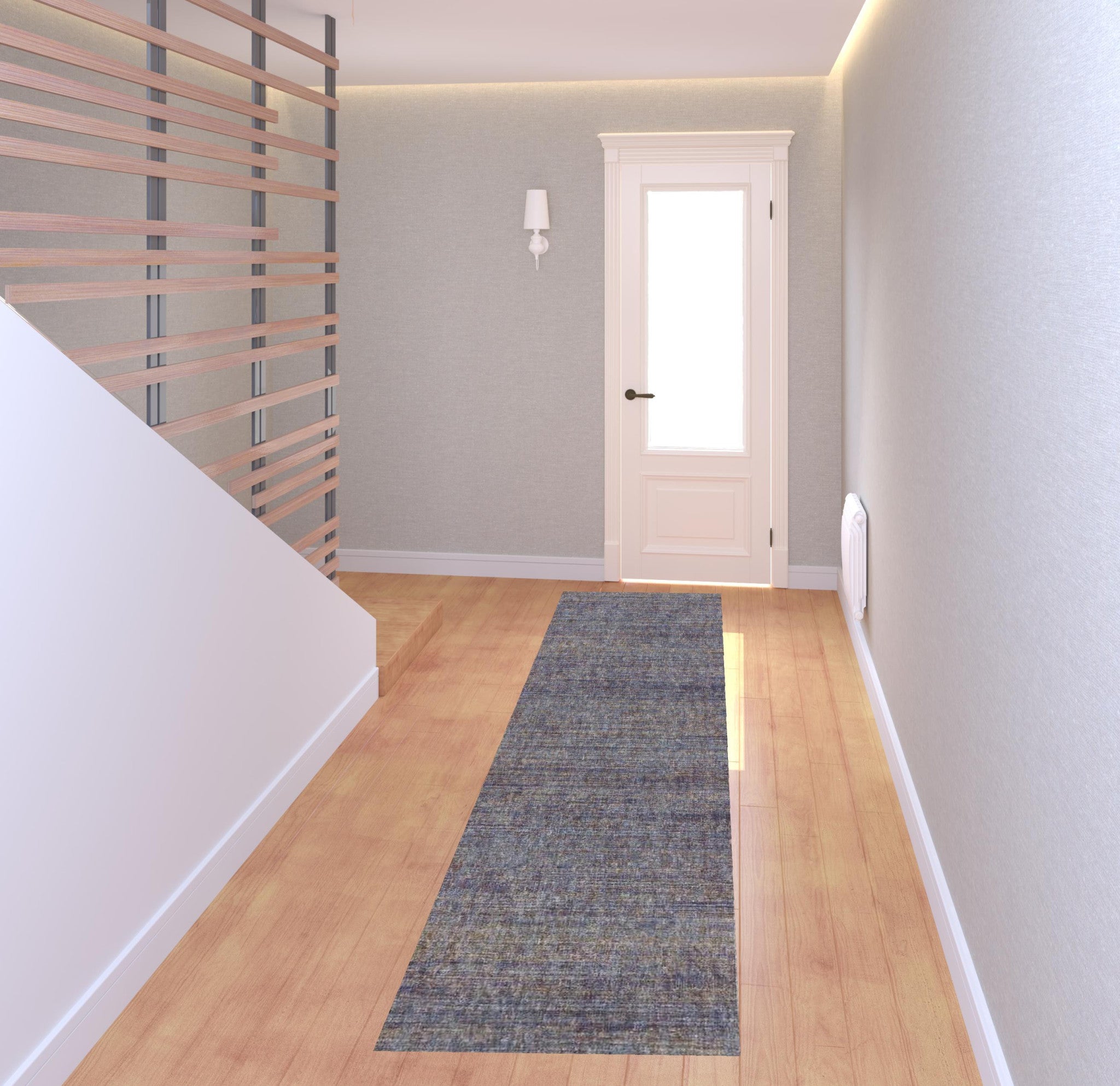 2' X 8' Gold Rust Brown And Ivory Power Loom Stain Resistant Runner Rug