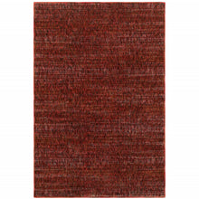 6' X 9' Red Grey Deep And Charcoal Power Loom Stain Resistant Area Rug