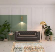 5' X 7' Rust Blue Ivory And Gold Oriental Printed Stain Resistant Non Skid Area Rug