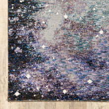 3' X 5' Purple Teal And Brown Abstract Power Loom Stain Resistant Area Rug