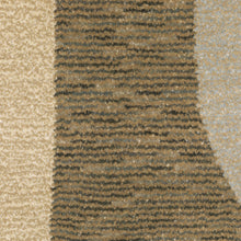 8' X 10' Brown And Ivory Geometric Power Loom Area Rug