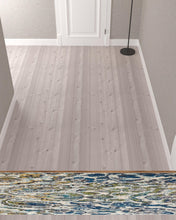 4' X 6' Ivory Blue And Green Floral Stain Resistant Area Rug