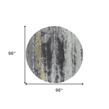 4' X 6' Gray And Black Abstract Stain Resistant Area Rug