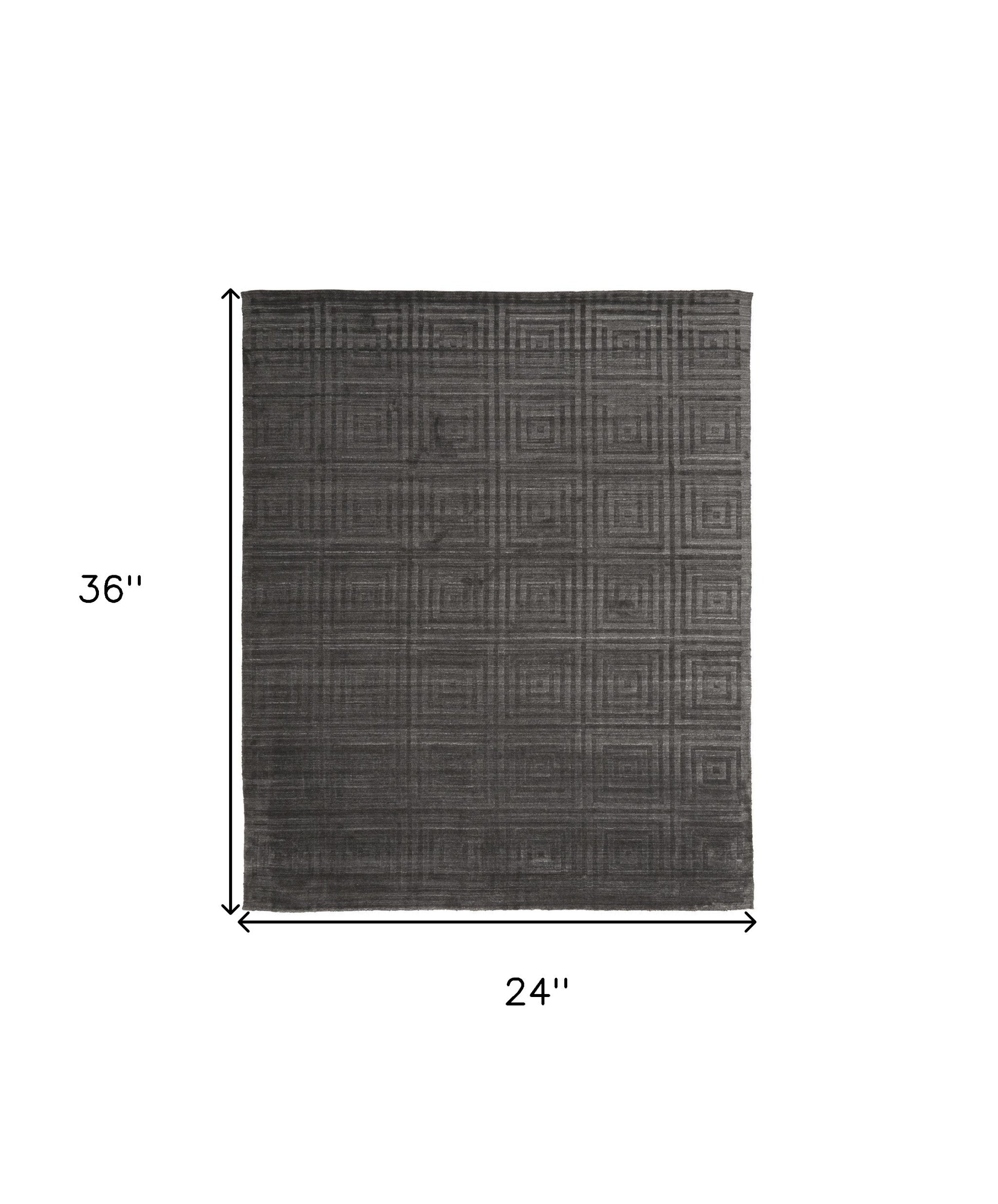 5' X 8' Gray Geometric Hand Woven Area Rug