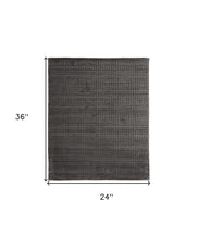 5' X 8' Gray Geometric Hand Woven Area Rug