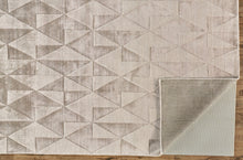 4' X 6' Taupe Geometric Hand Woven Area Rug