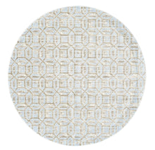 Blue Taupe And Ivory Floral Distressed Stain Resistant Area Rug - 2' X 4'