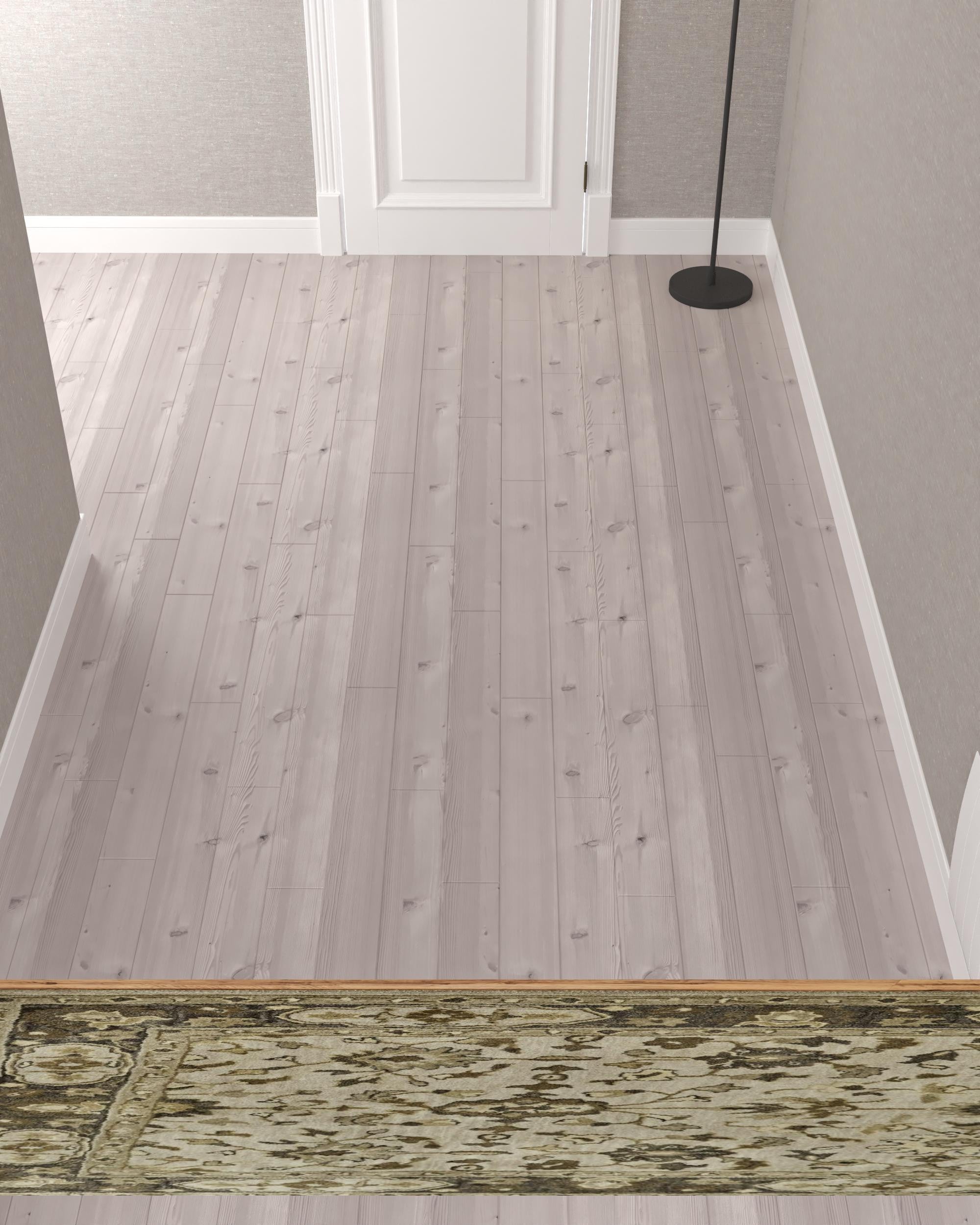 4' X 6' Gray Ivory And Taupe Wool Floral Tufted Handmade Stain Resistant Area Rug