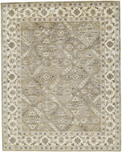 4' X 6' Green Brown And Taupe Wool Paisley Tufted Handmade Stain Resistant Area Rug